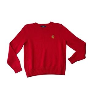 English Sports Shop Bermuda knit cotton red preppy sweater sz M rugby